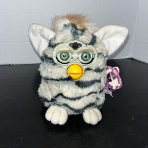 Original Furby White Black Stripes